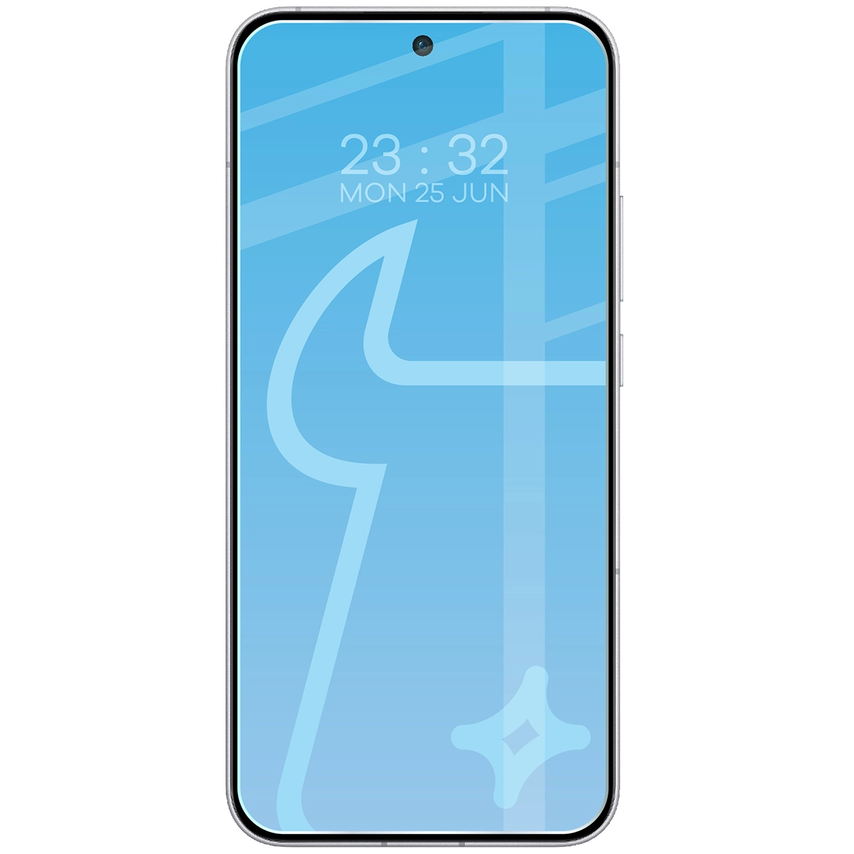 Szkło Bizon Glass Clear 2 nałożone na ekran telefonu