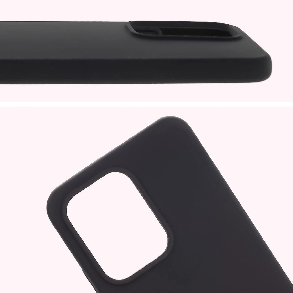 Nahaufnahme der Aussparung für die Objektive in der Bizon Soft Case für das Oppo Reno13