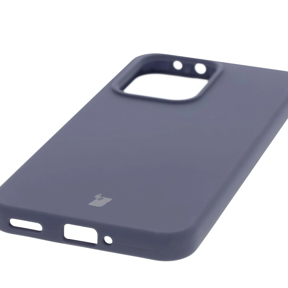 Nahaufnahme der präzisen Ausschnitte und der Möglichkeit zum kabellosen Laden in der Bizon Soft Case für Oppo Reno13