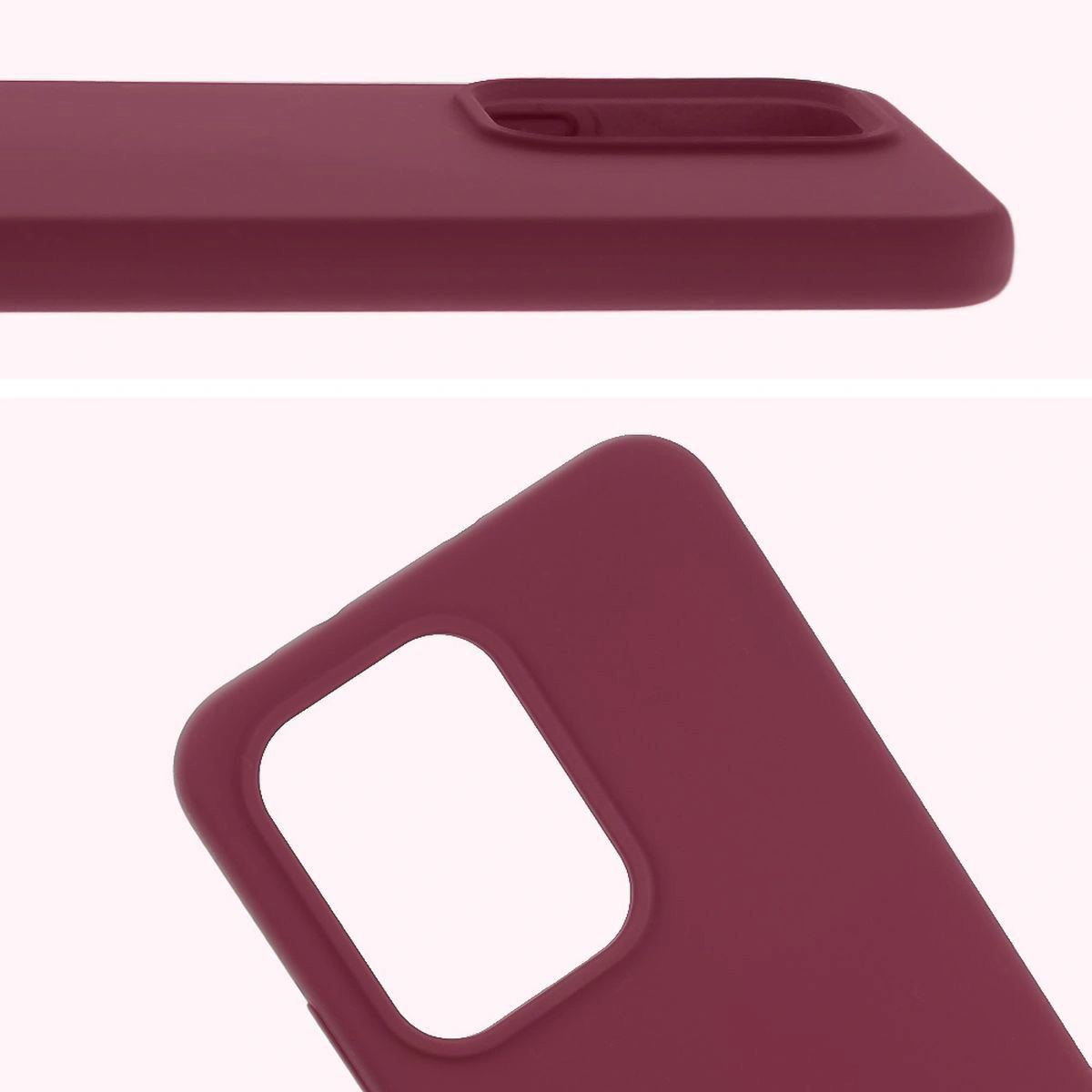 Nahaufnahme des Ausschnitts für die Objektive in der Bizon Soft Case Hülle für Oppo Reno13