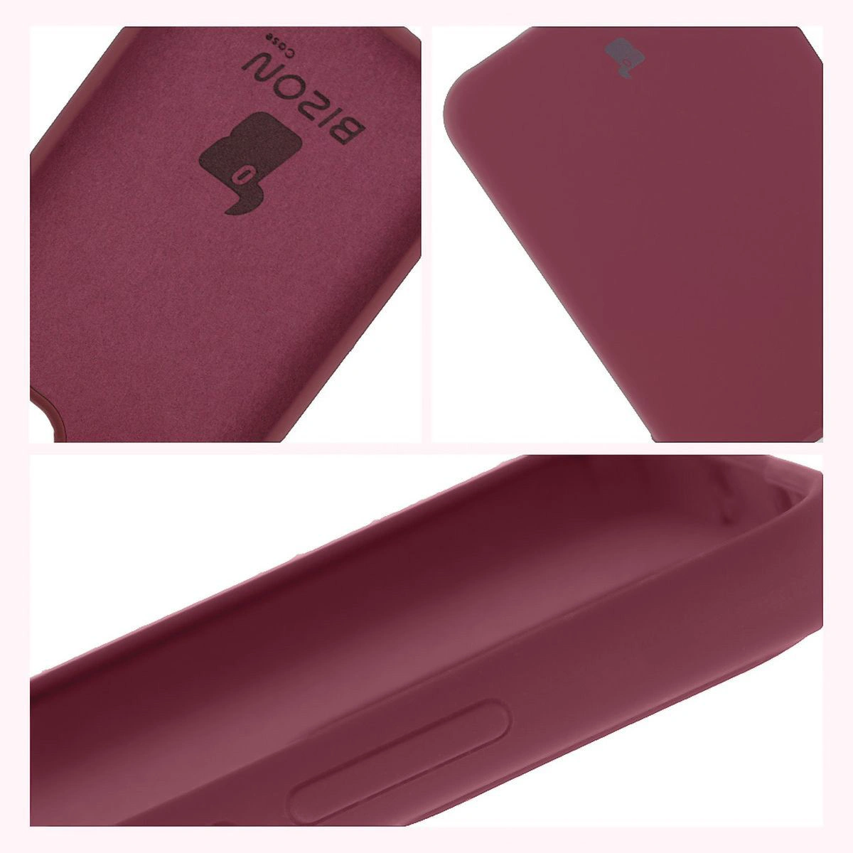 Konstruktion der Bizon Soft Case Hülle: integrierte Abdeckungen, erhöhte Ränder und Mikrofaserpolsterung für Oppo Reno13