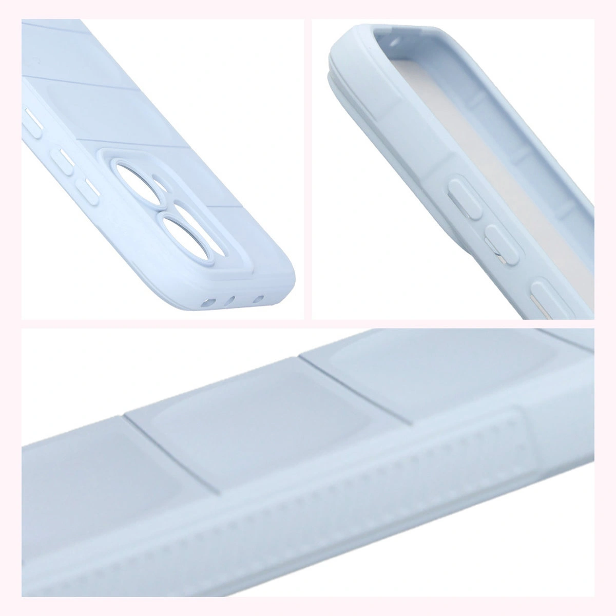 Textured sides and raised edges of the screen and camera in the Bison Case Tur for Oppo Reno 14