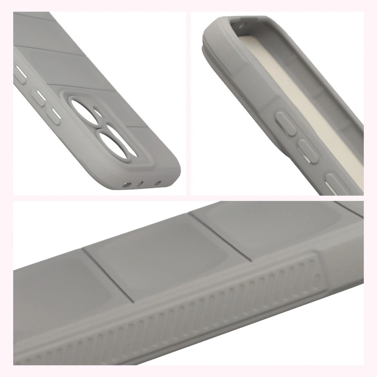 Textured sides and raised edges of the screen and camera in the Bison Case Tur for Oppo Reno 14