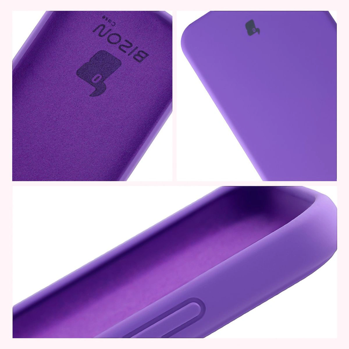 Construction of the Bizon Soft Case: integrated covers, raised edges, and microfiber padding for Oppo Reno 14