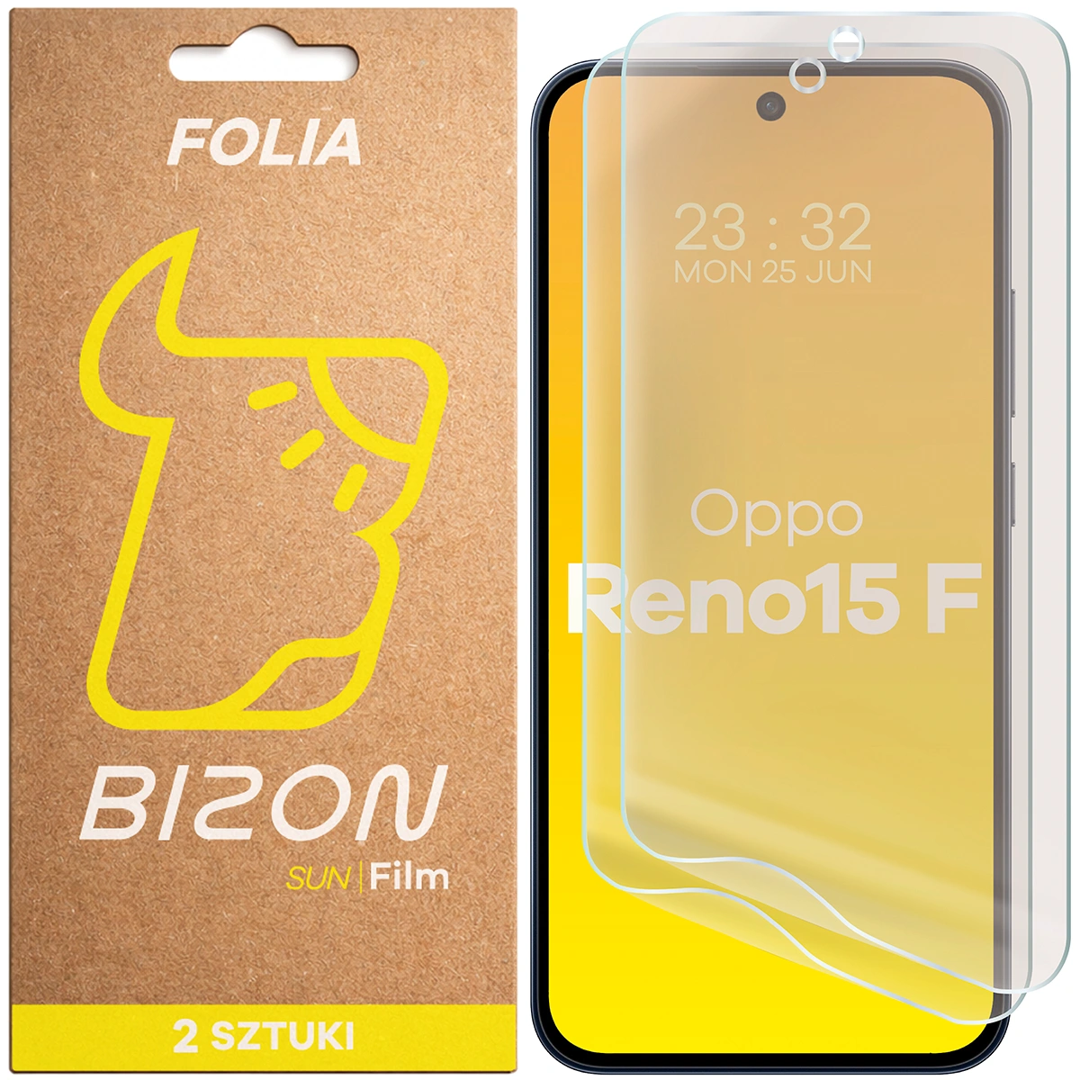 Folia matowa na ekran Bizon Film Sun Duo do Oppo Reno 15 F, 2 sztuki