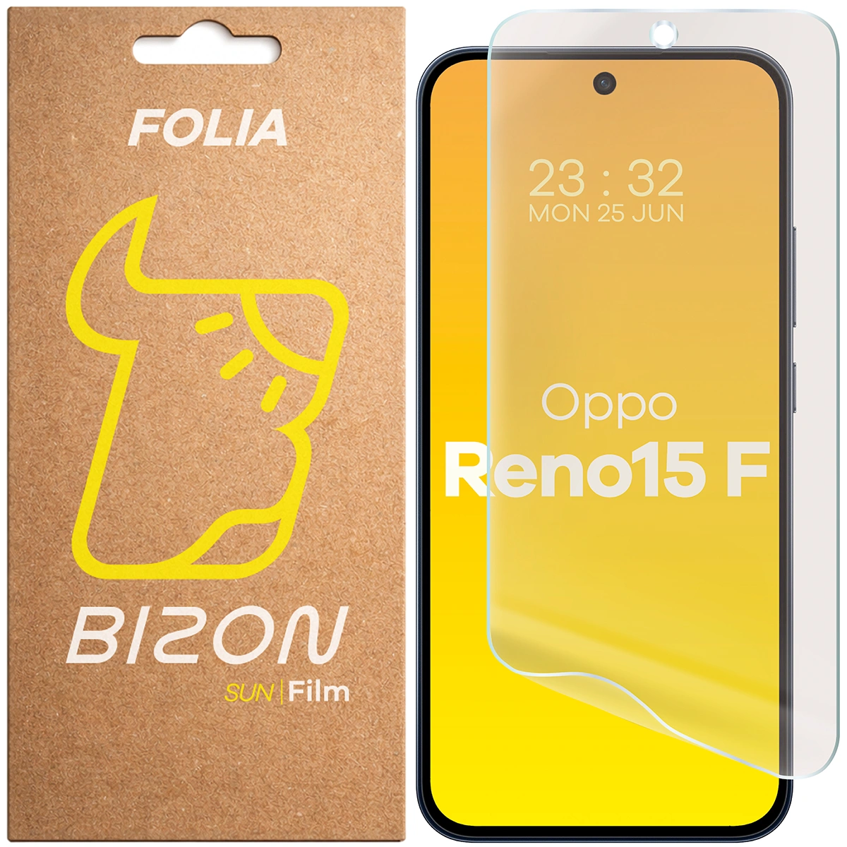Folia matowa na ekran Bizon Glass Film Sun do Oppo Reno 15 F, 1 sztuka