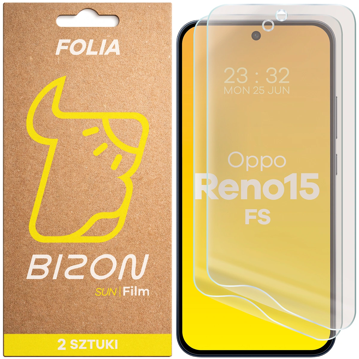 Folia matowa na ekran Bizon Film Sun Duo do Oppo Reno 15 FS, 2 sztuki