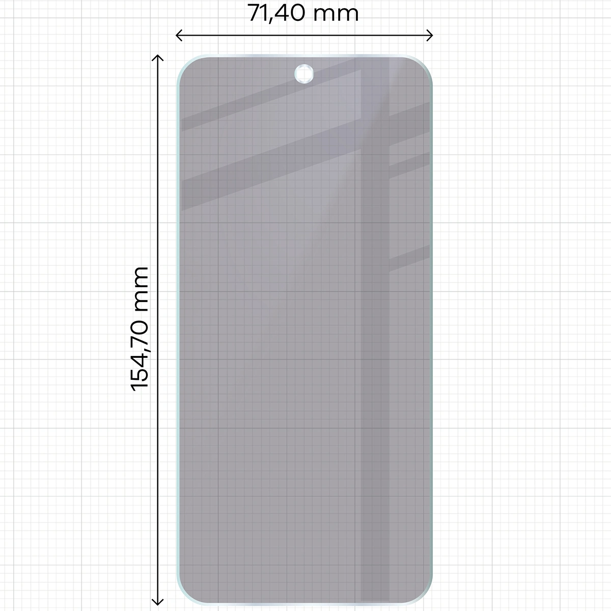 Wymiary szkła Bizon Glass Mule Shadow do Oppo Reno 15 FS