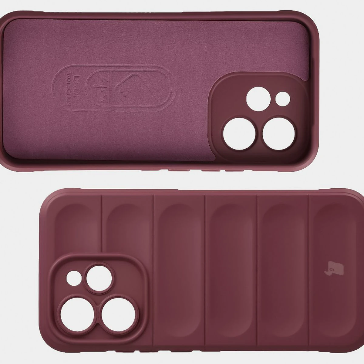 Wyściółka z mikrofibry, wyżłobienia na pleckach i wzmocnione narożniki w etui Bizon Case Tur do Oppo Reno 15 Pro
