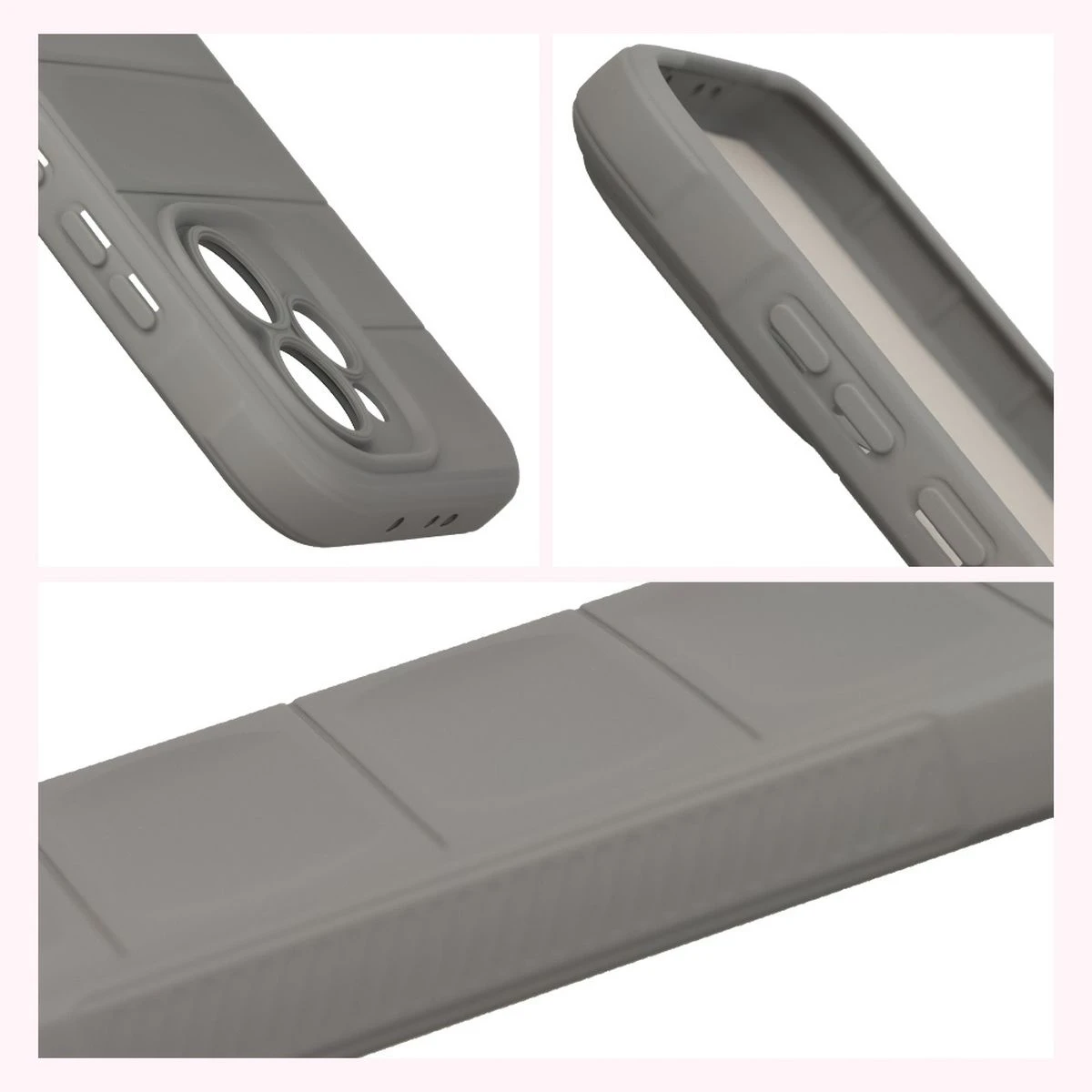 Textured sides and raised edges of the screen and camera in the Bizon Case Tur for Oppo Reno 15 Pro