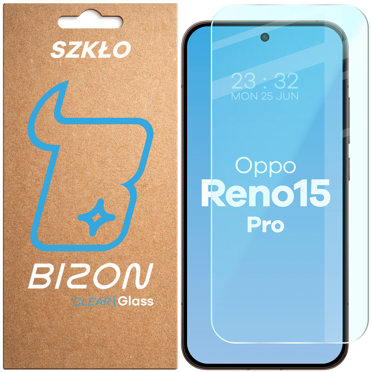 Szkło hartowane Bizon Glass Clear do Oppo Reno 15 Pro