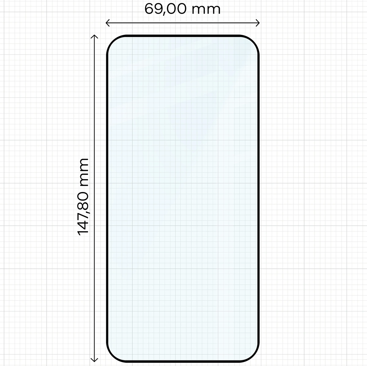 Wymiary szkła Bizon Glass Edge 2 do Oppo Reno 15 Pro