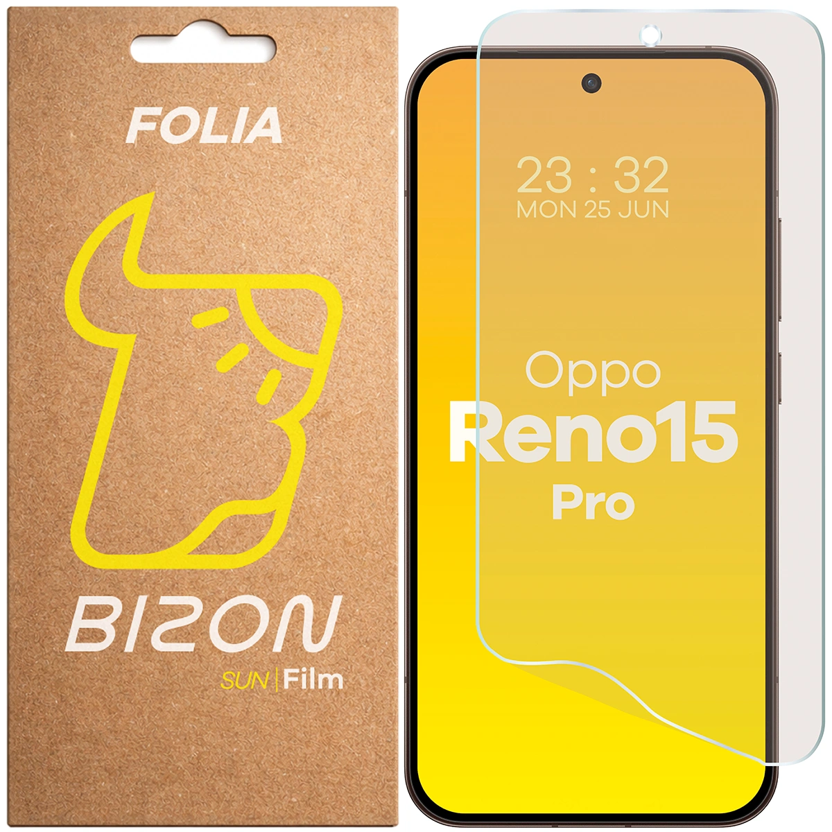 Folia matowa na ekran Bizon Glass Film Sun do Oppo Reno 15 Pro, 1 sztuka