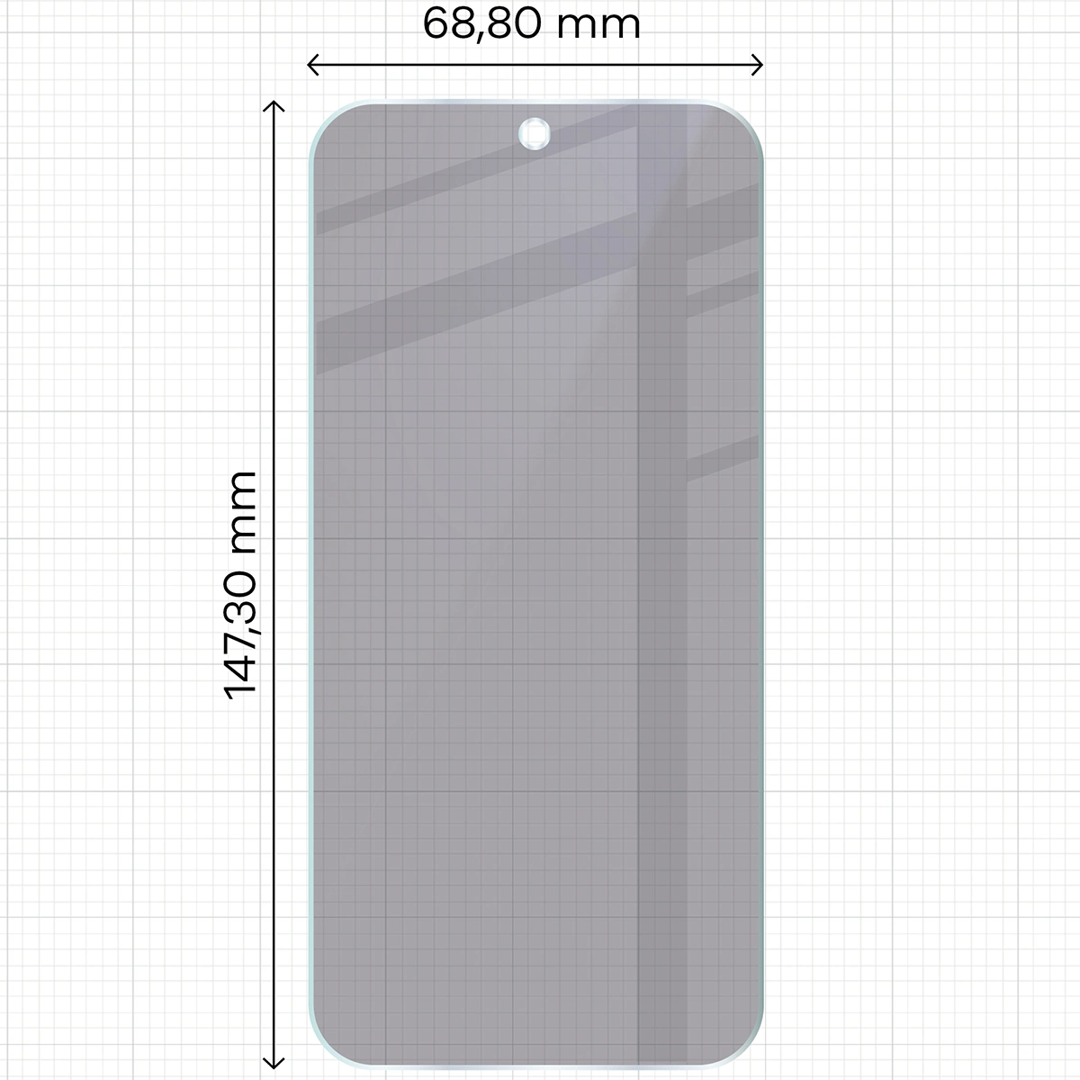 Wymiary szkła Bizon Glass Mule Shadow do Oppo Reno 15 Pro