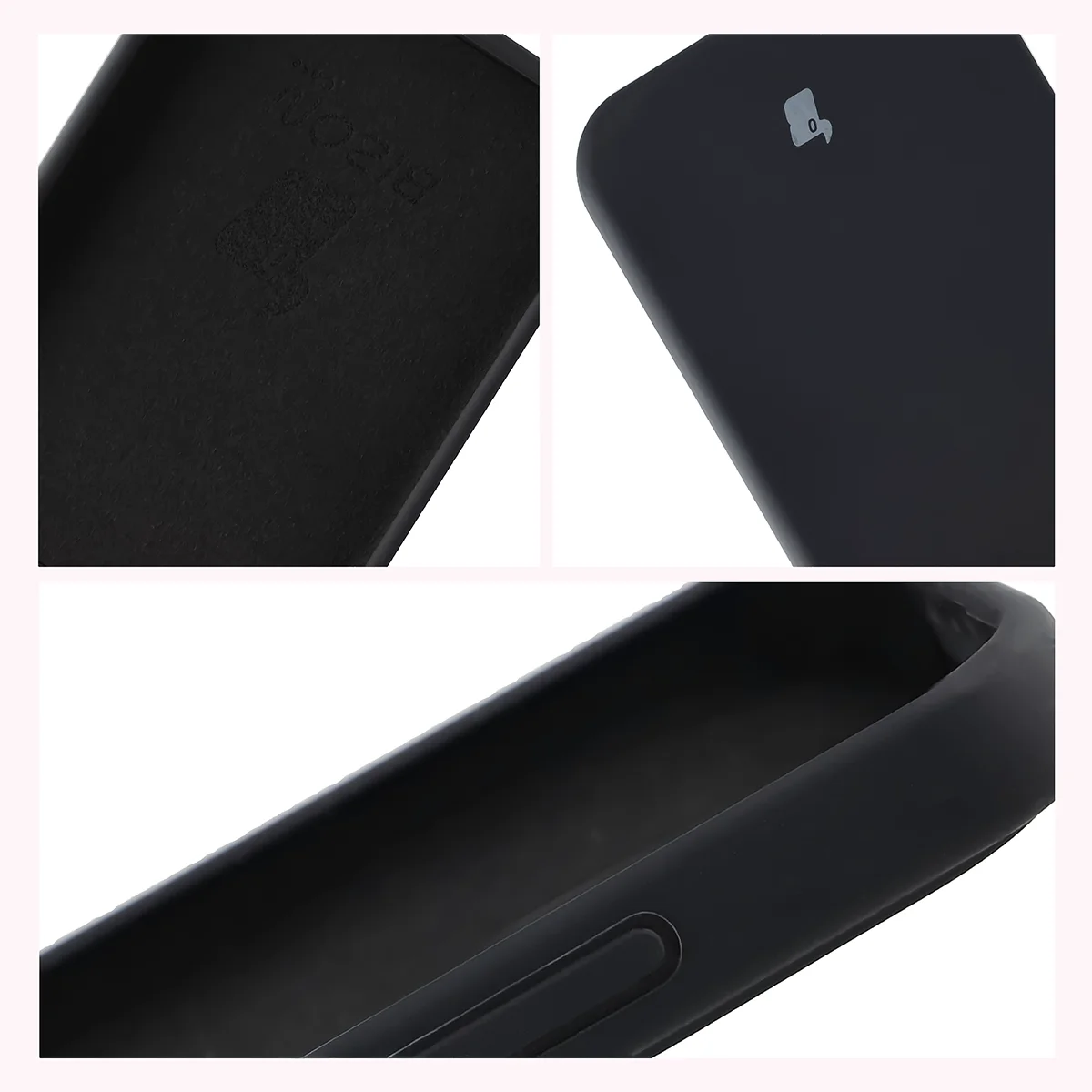 Konstrukcja etui Bizon Soft Case: zintegrowane osłony, podwyższone krawędzie i wyściółka z mikrofibry do Oppo Reno 15 Pro