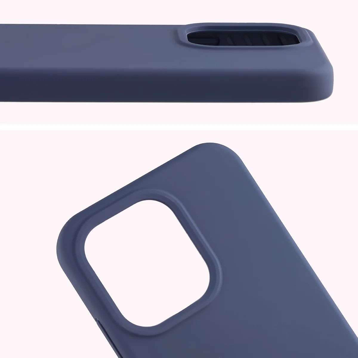 Zbliżenie na wycięcie na obiektywy w etui Bizon Soft Case do Oppo Reno 15 Pro