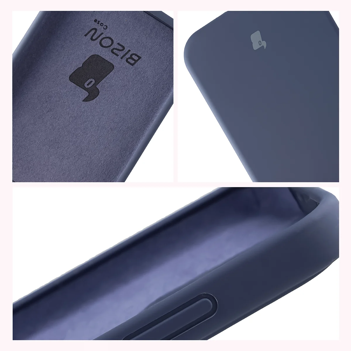 Konstrukcja etui Bizon Soft Case: zintegrowane osłony, podwyższone krawędzie i wyściółka z mikrofibry do Oppo Reno 15 Pro