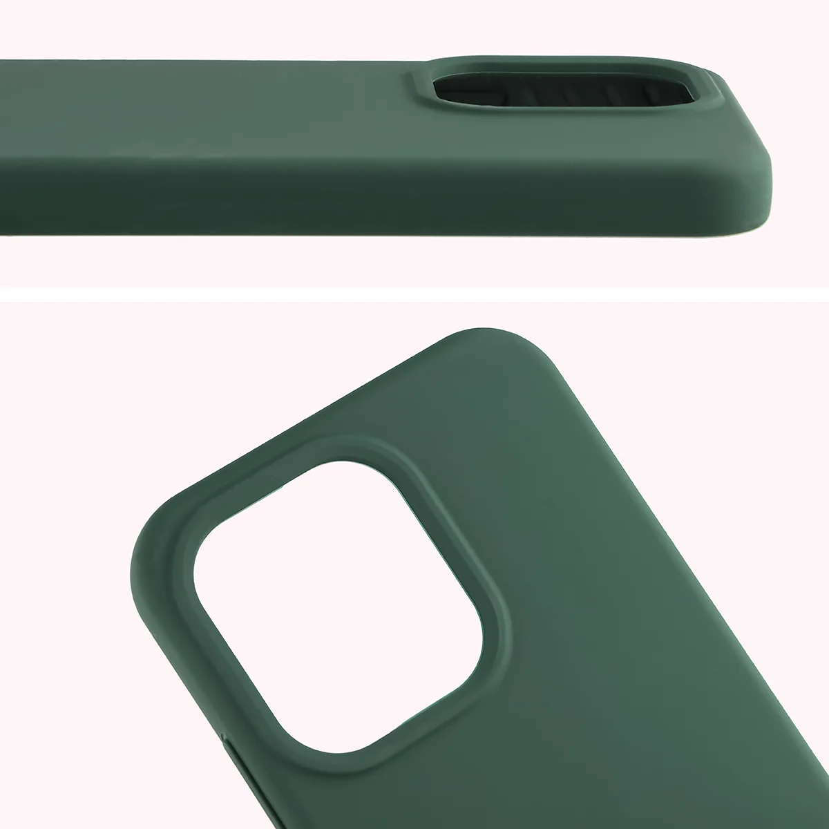 Zbliżenie na wycięcie na obiektywy w etui Bizon Soft Case do Oppo Reno 15 Pro