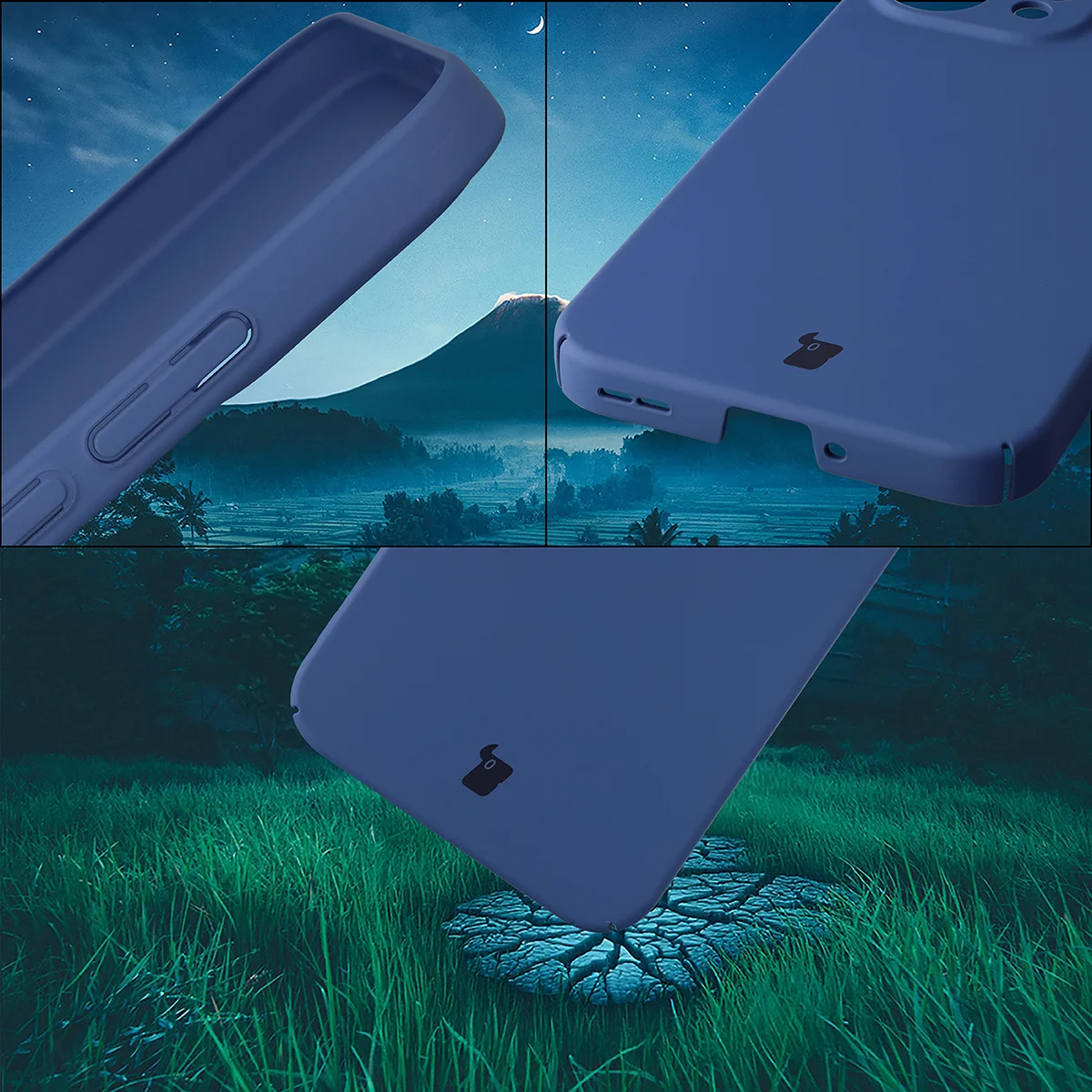 Zintegrowane osłony na przyciski, wycięcia i twardy materiał etui Bizon Case Łupka do Oppo Reno 15