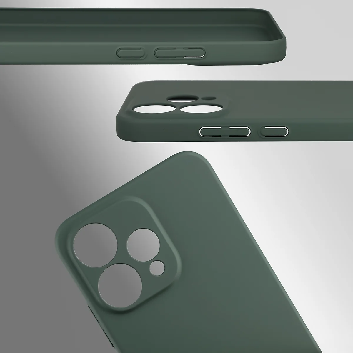 Dedykowane wycięcia i podwyższone krawędzie aparatu i ekranu w etui Bizon Case Łupka do Oppo Reno 15