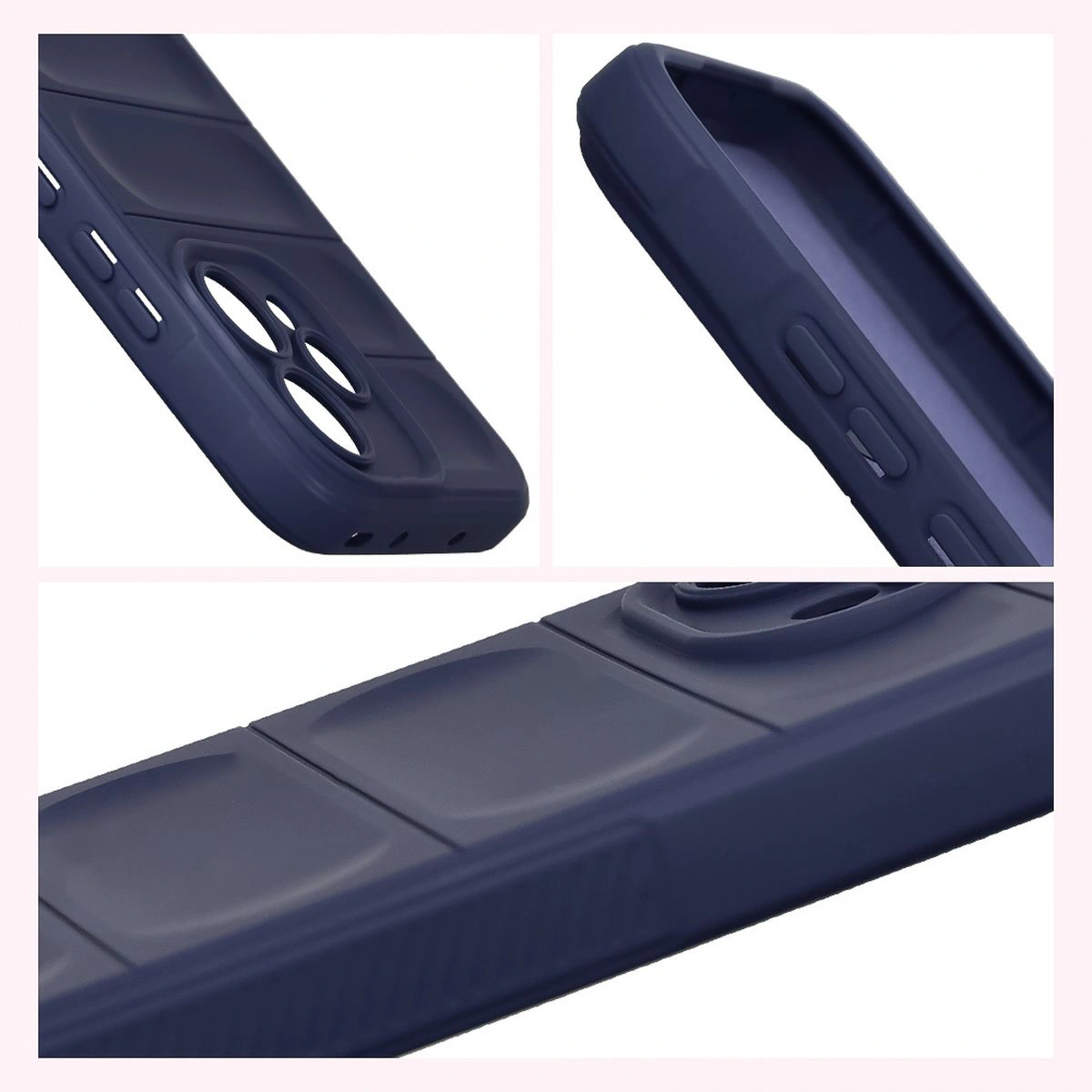 Textúrázott oldalak és megemelt peremek a kijelző és a kamera körül a Bizon Case Tur tokban az Oppo Reno 15-höz