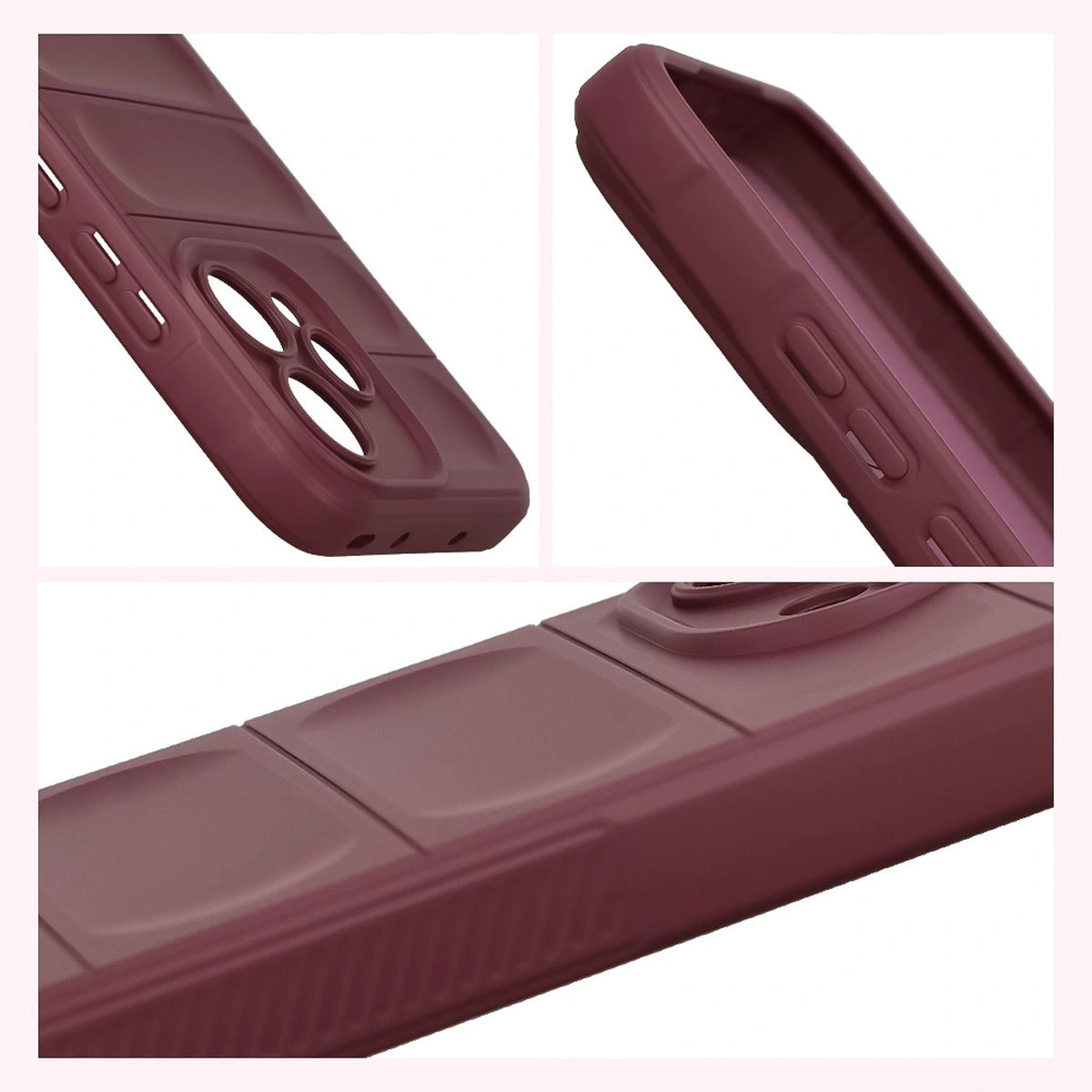 Textured sides and raised edges of the screen and camera in the Bison Case Tur for Oppo Reno 15