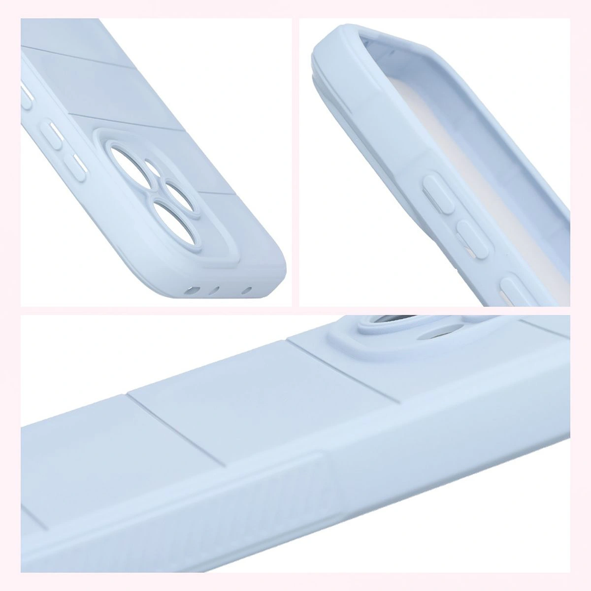 Textured sides and raised edges of the screen and camera in the Bison Case Tur for Oppo Reno 15