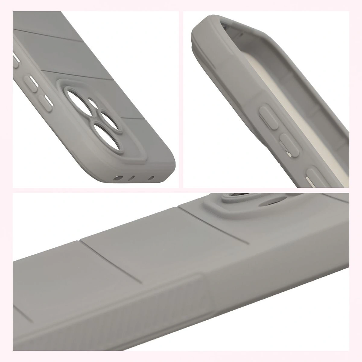 Textured sides and raised edges of the screen and camera in the Bison Case Tur for Oppo Reno 15