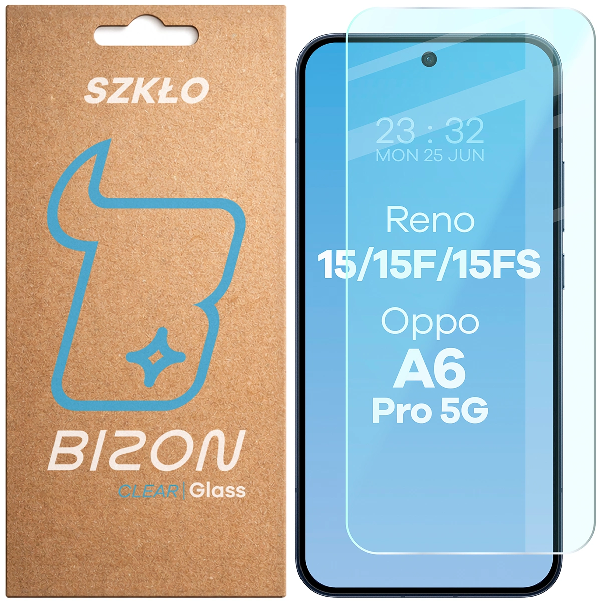 Szkło hartowane Bizon Glass Clear 2 do Oppo Reno 15 / Oppo Reno 15 F / Oppo Reno 15 FS / Oppo A6 Pro 5G