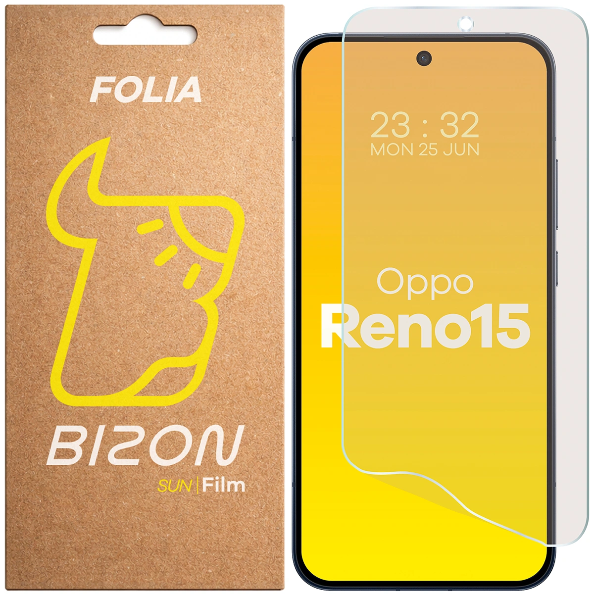 Folia matowa na ekran Bizon Glass Film Sun do Oppo Reno 15, 1 sztuka