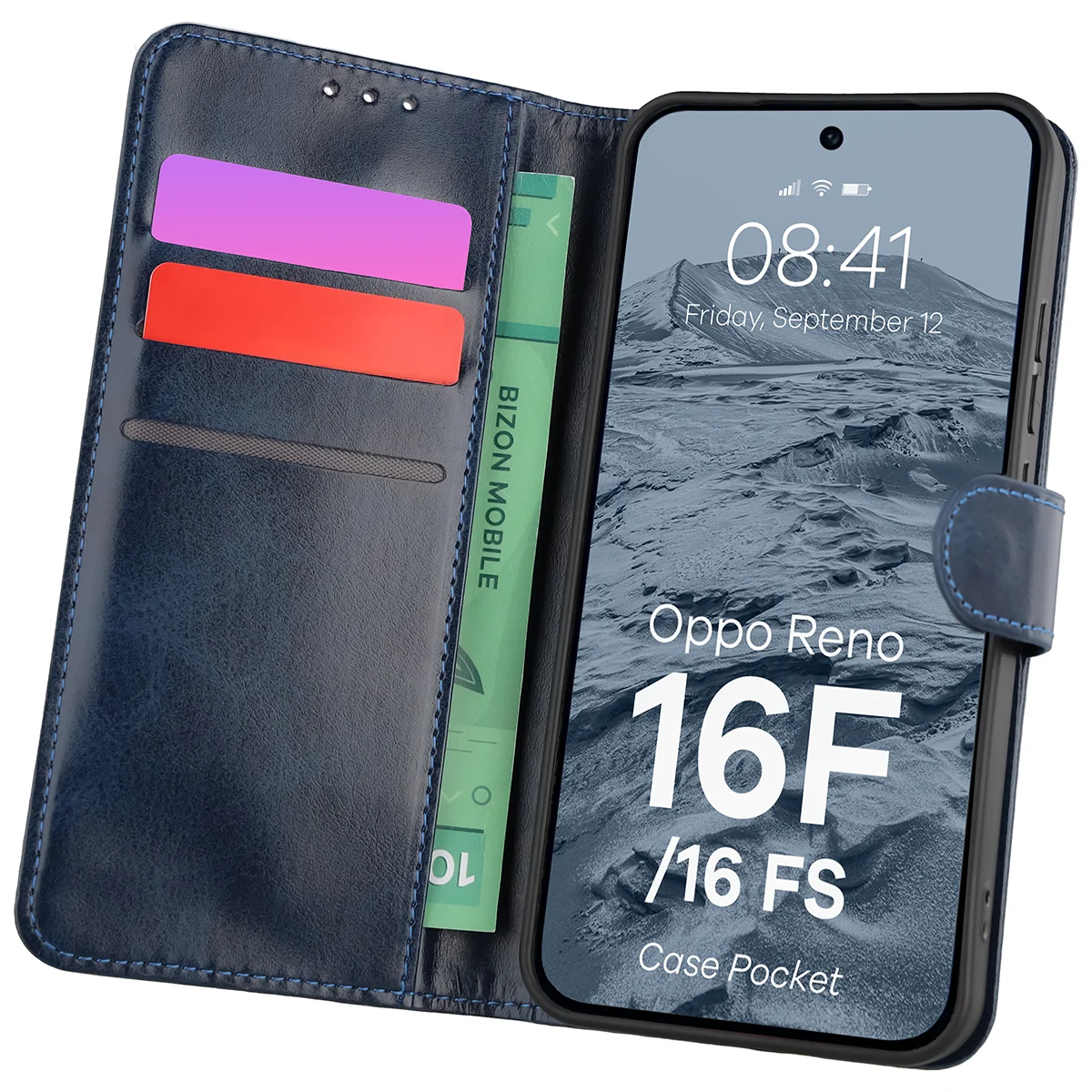 Flap case with card slots Bison Case Pocket for Oppo Reno16 F / Reno16 FS 5G