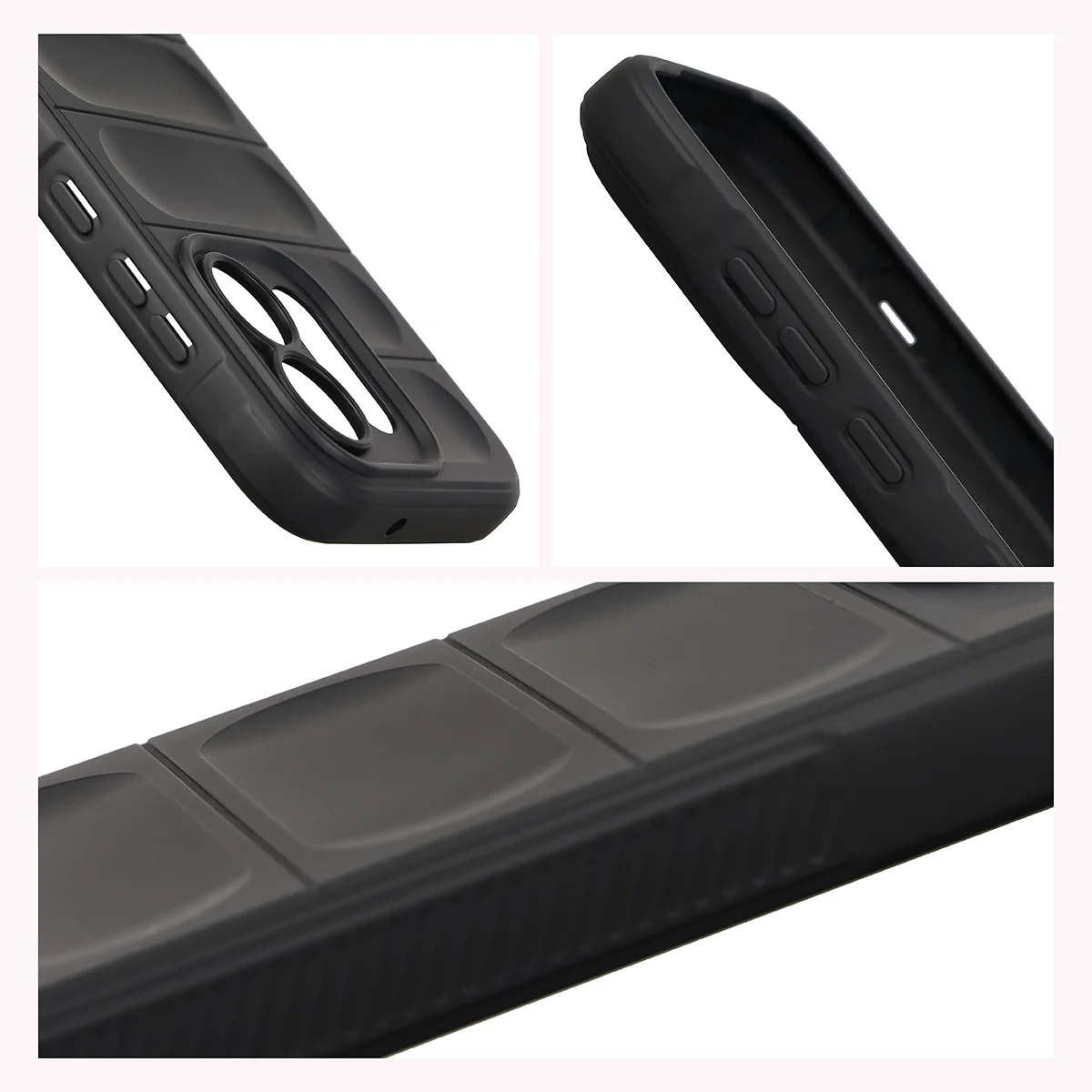 Textured sides and raised edges of the screen and camera in the Bison Case Tur for Oppo Reno16 / Reno16 Pro 5G