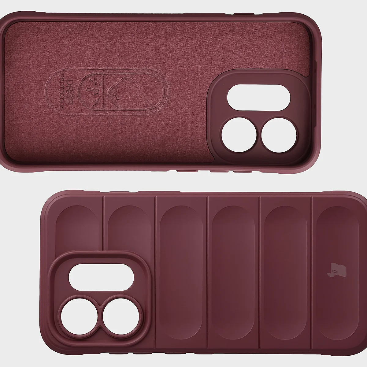 Microfiber lining, grooves on the back, and reinforced corners in the Bizon Case Tur for Oppo Reno16 / Reno16 Pro 5G
