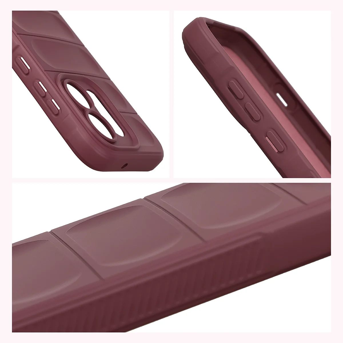 Textured sides and raised edges of the screen and camera in the Bizon Case Tur for Oppo Reno16 / Reno16 Pro 5G