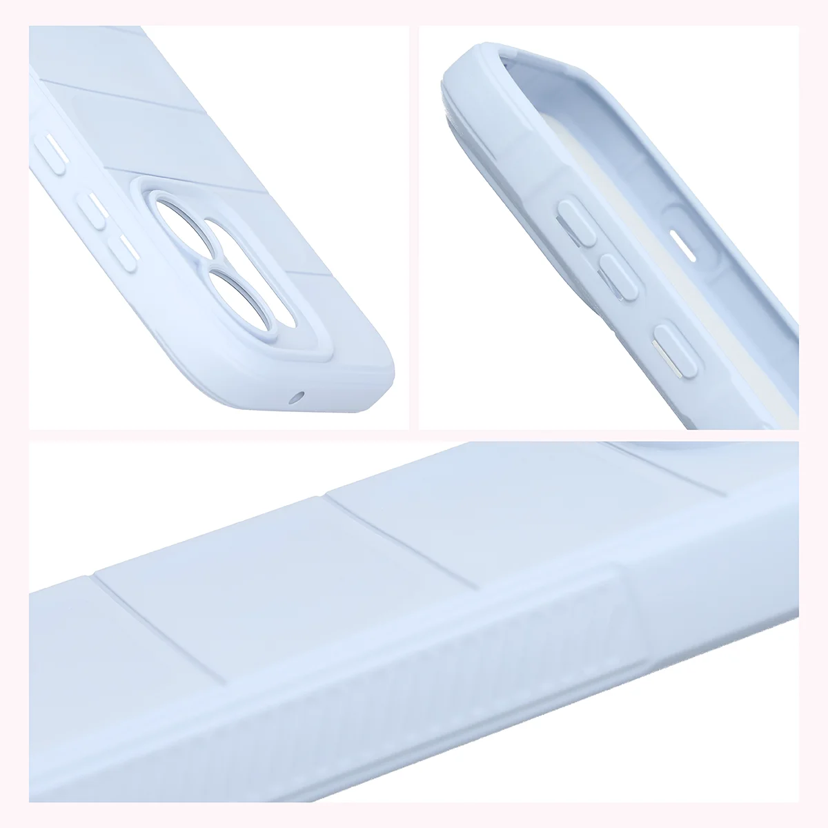 Textured sides and raised edges of the screen and camera in the Bison Case Tur for Oppo Reno16 / Reno16 Pro 5G