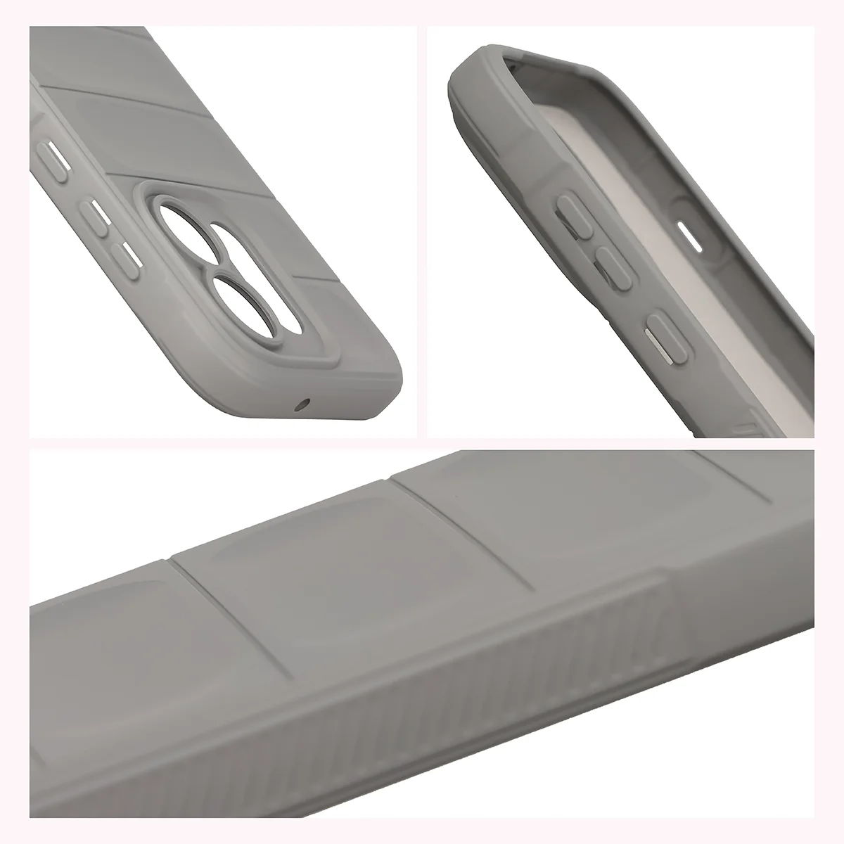 Textured sides and raised edges of the screen and camera in the Bizon Case Tur for Oppo Reno16 / Reno16 Pro 5G