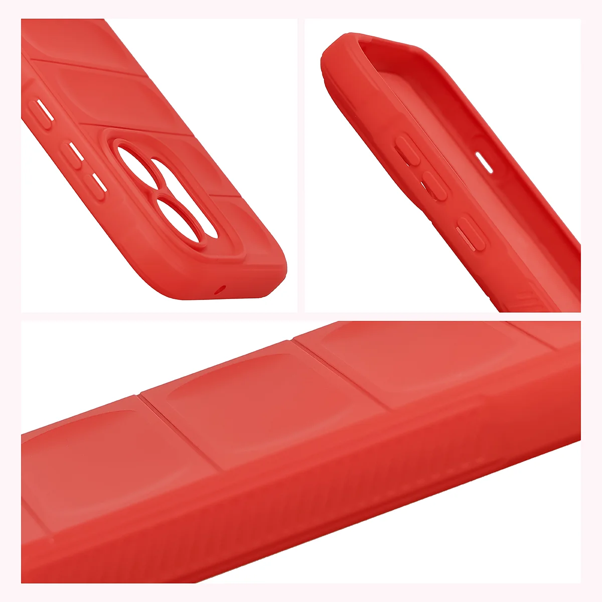 Textured sides and raised edges of the screen and camera in the Bison Case Tur for Oppo Reno16 / Reno16 Pro 5G