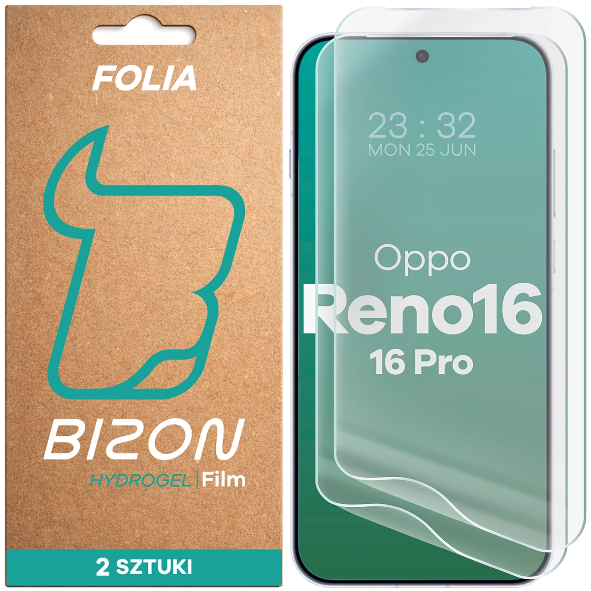 Box and hydrogel film for Bizon Film Hydrogel Front Duo for Oppo Reno16 / Reno16 Pro 5G