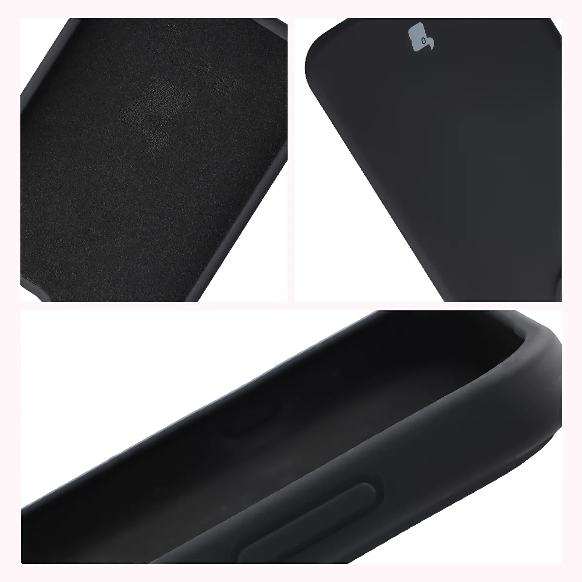 Konstrukcja etui Bizon Soft Case: zintegrowane osłony, podwyższone krawędzie i wyściółka z mikrofibry do Oppo Reno16 / Reno16 Pro 5G