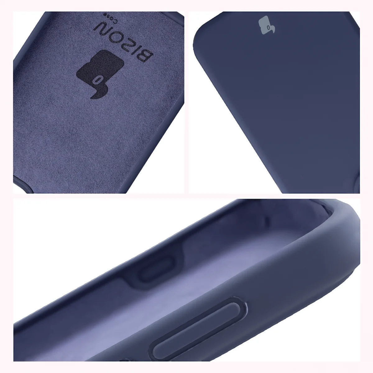 Konstrukcja etui Bizon Soft Case: zintegrowane osłony, podwyższone krawędzie i wyściółka z mikrofibry do Oppo Reno16 / Reno16 Pro 5G