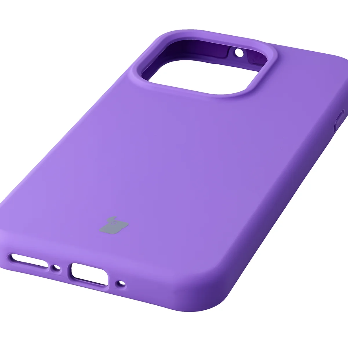 Zbliżenie na precyzyjne wycięcia i możliwość ładowania indukcyjnego w etui Bizon Soft Case do Oppo Reno16 / Reno16 Pro 5G