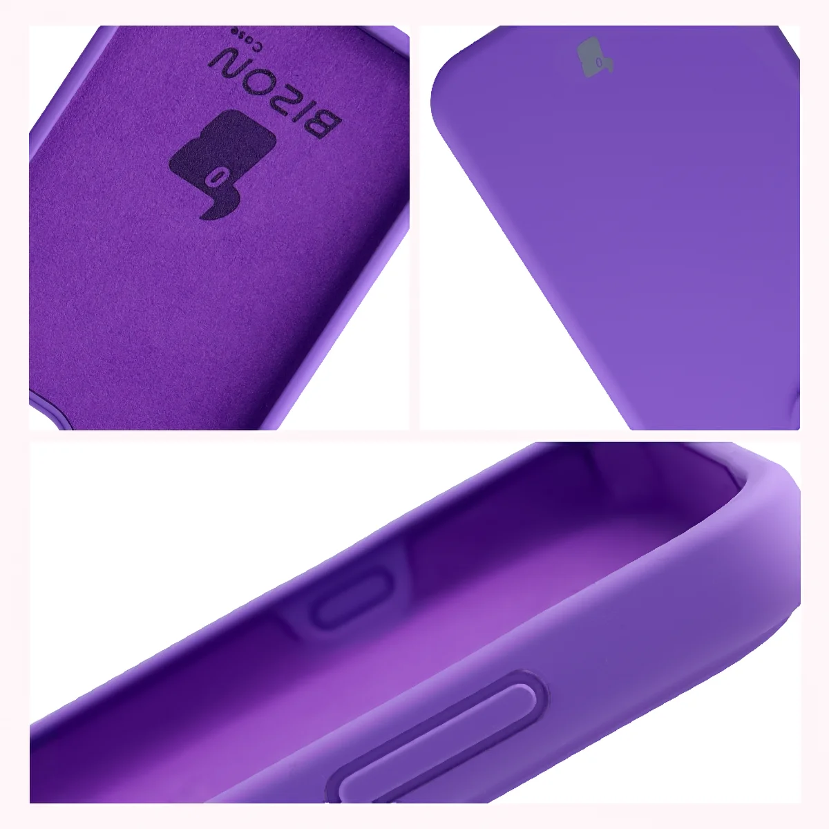 Konstrukcja etui Bizon Soft Case: zintegrowane osłony, podwyższone krawędzie i wyściółka z mikrofibry do Oppo Reno16 / Reno16 Pro 5G