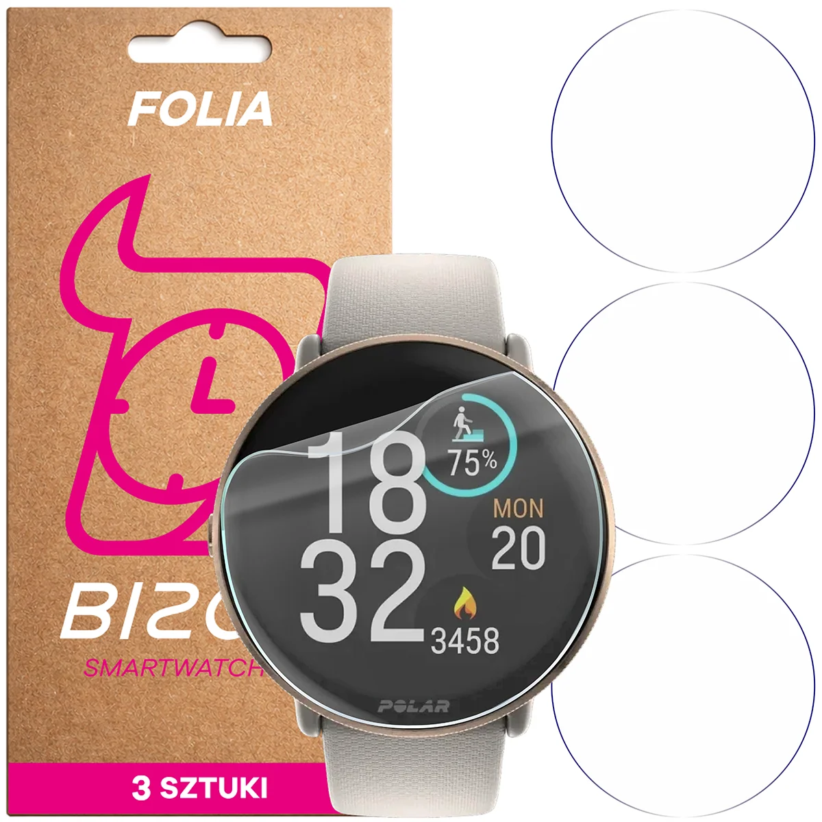 Folia hydrożelowa Bizon Watch Film HydroFlex dla  Polar Ignite 3