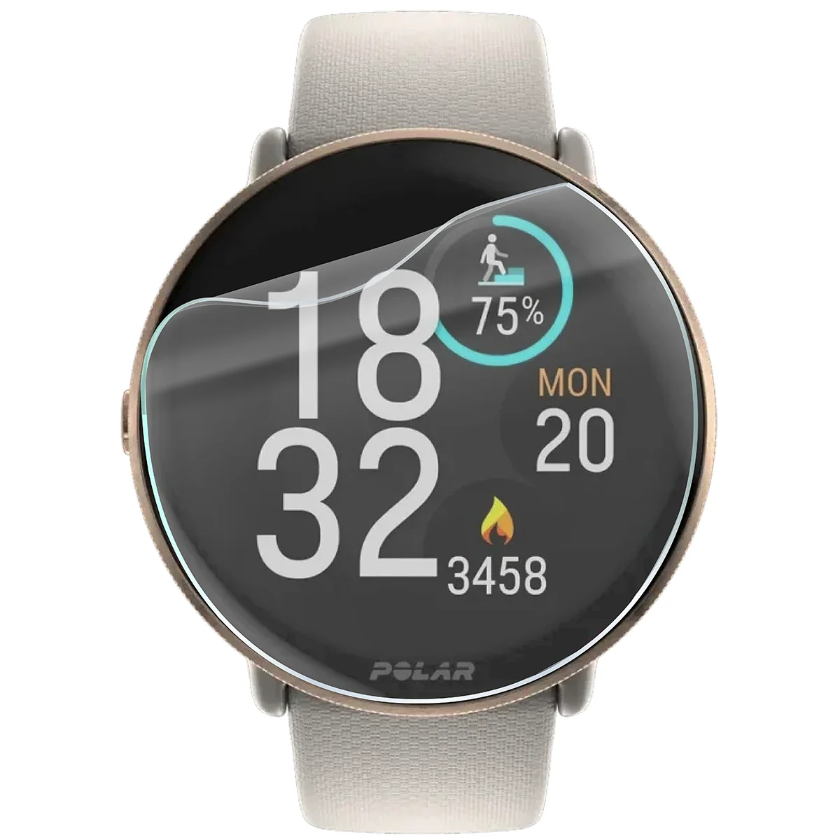 Folia hydrożelowa Bizon Watch Film HydroFlex do  Polar Ignite 3 na zegarku