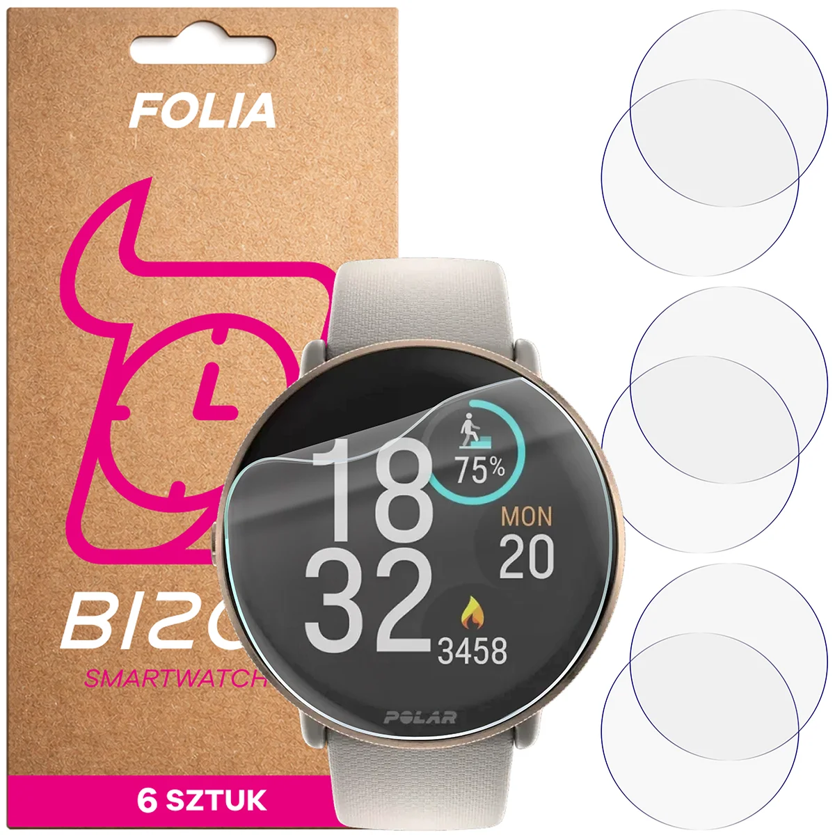 Folia hydrożelowa Bizon Watch Film HydroFlex dla Polar Ignite 3