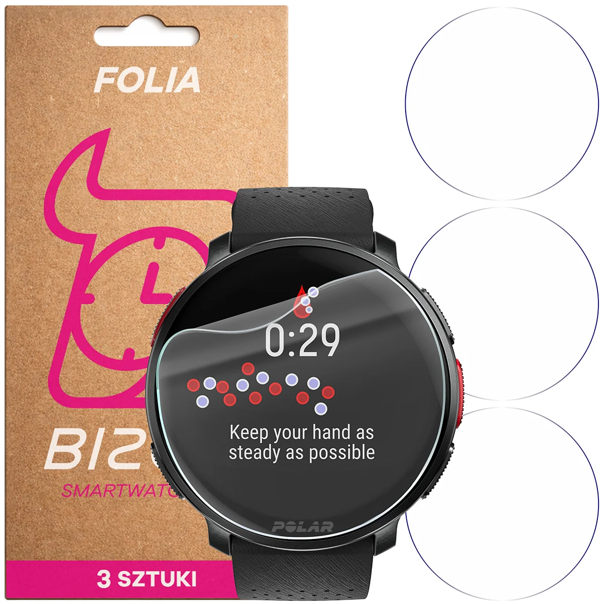 Folia hydrożelowa Bizon Watch Film HydroFlex dla Polar Vantage V3