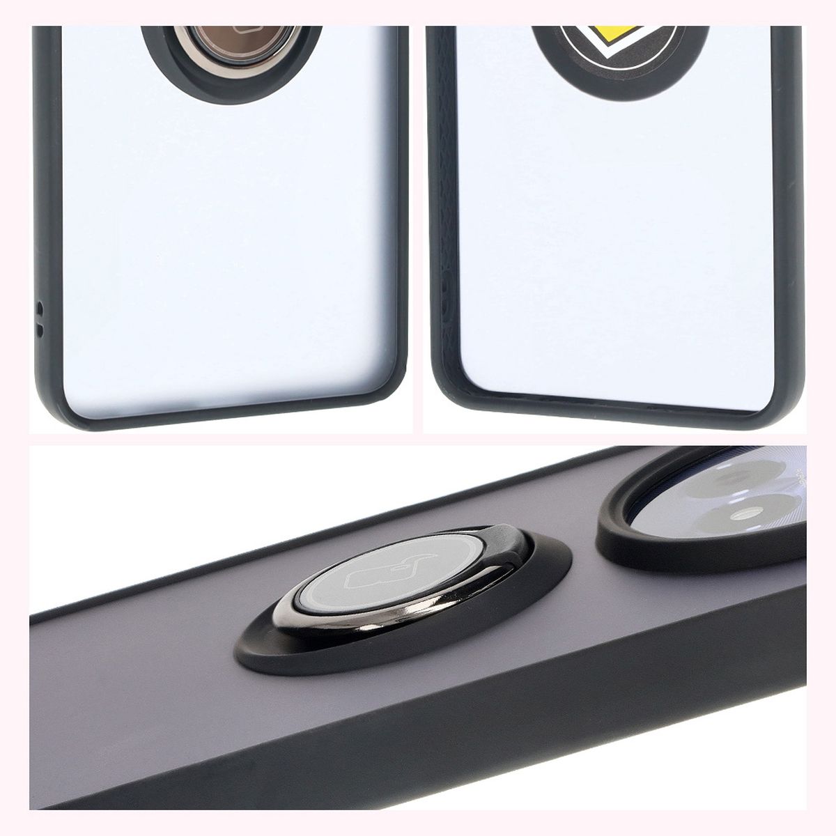 Features of Bizon Case Hybrid Ring: non-slip frame and matte design