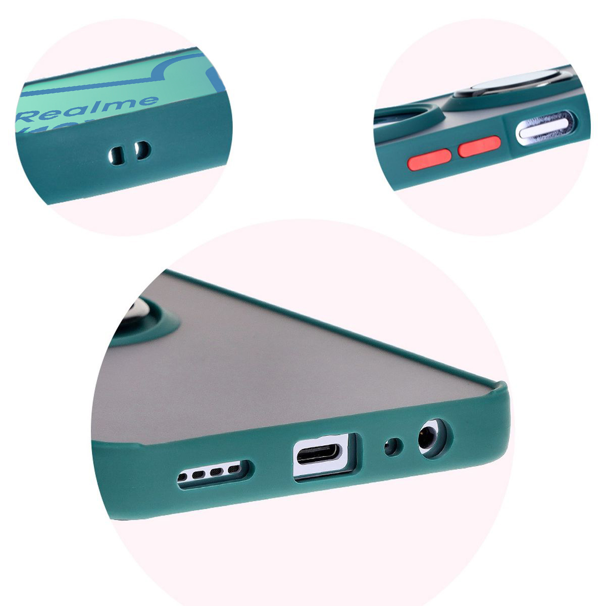 Precise cutouts, integrated covers, and lanyard cutout in Bizon Case Hybrid Ring