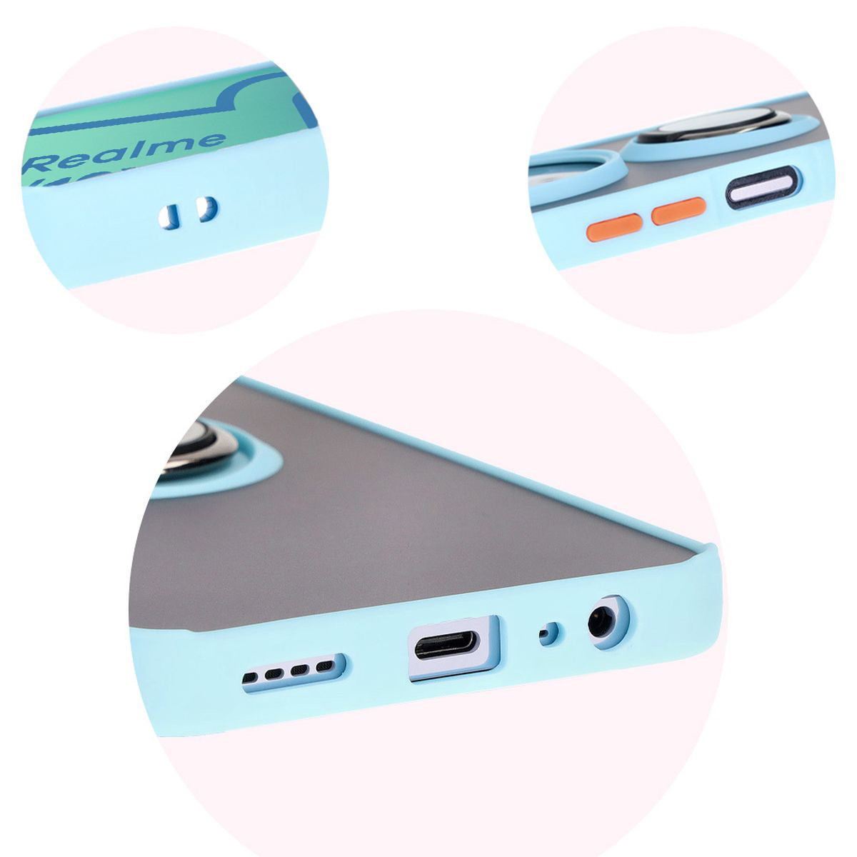 Decupaje precise, apărătoare integrate și decupaj pentru lanyard în husa Bizon Case Hybrid Ring