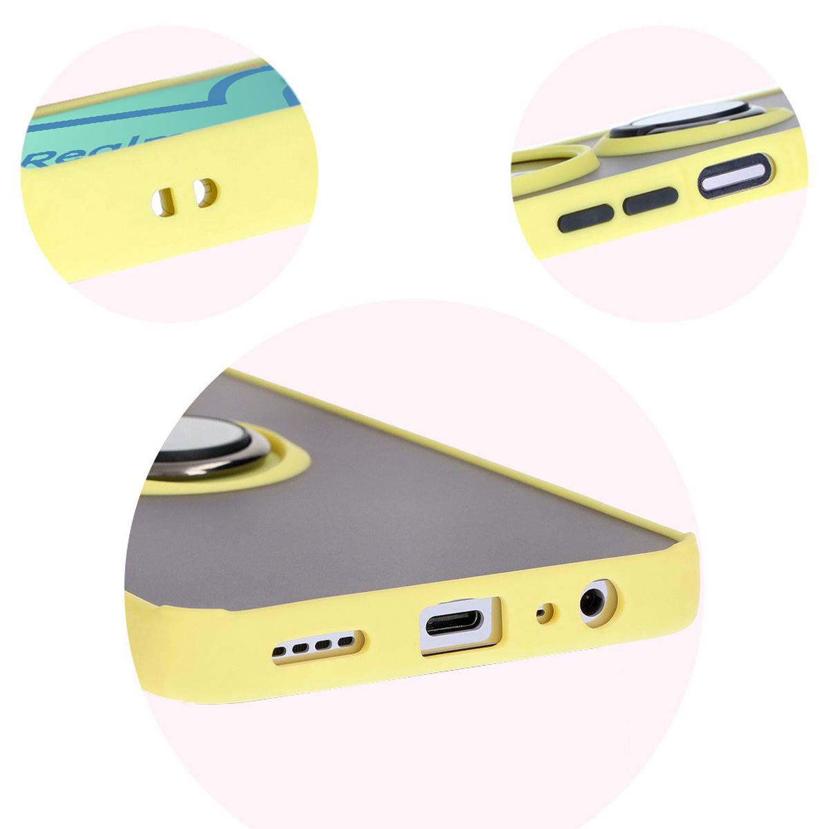 Precise cutouts, integrated covers, and lanyard cutout in Bizon Case Hybrid Ring